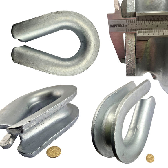Heavy Duty Galvanised Thimble, size: 38-42mm. Australia wide shipping. Chain.com.au