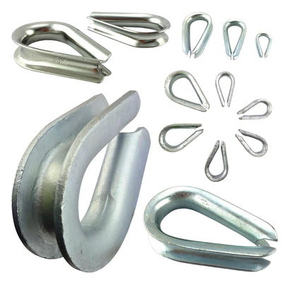 Thimbles in type 316 marine grade stainless steel, galvanised steel and zinc. Australia wide shipping. Chain.com.au