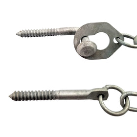 Timber Post Gate Catch, Galvanised. Product codes: CAC1, CAC2. Australian Made. Brand: Downee. Rural Hardware, Fence and Gate Fittings. Shop online chain.com.au. Australia wide shipping.