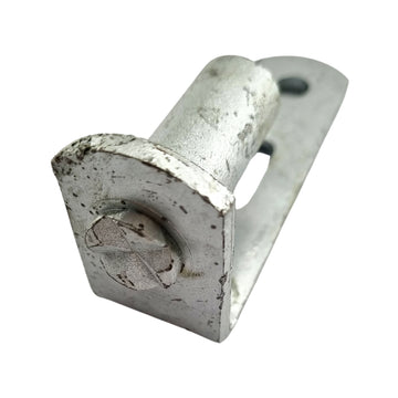 Timber Post Gudgeon - Long Plate - Steel Pin - Galvanised. Code: LPG27. Size: 25NB. Australian made. Brand: Downee. Shop fence and gate fittings online. Chain.com.au. Australia wide shipping.