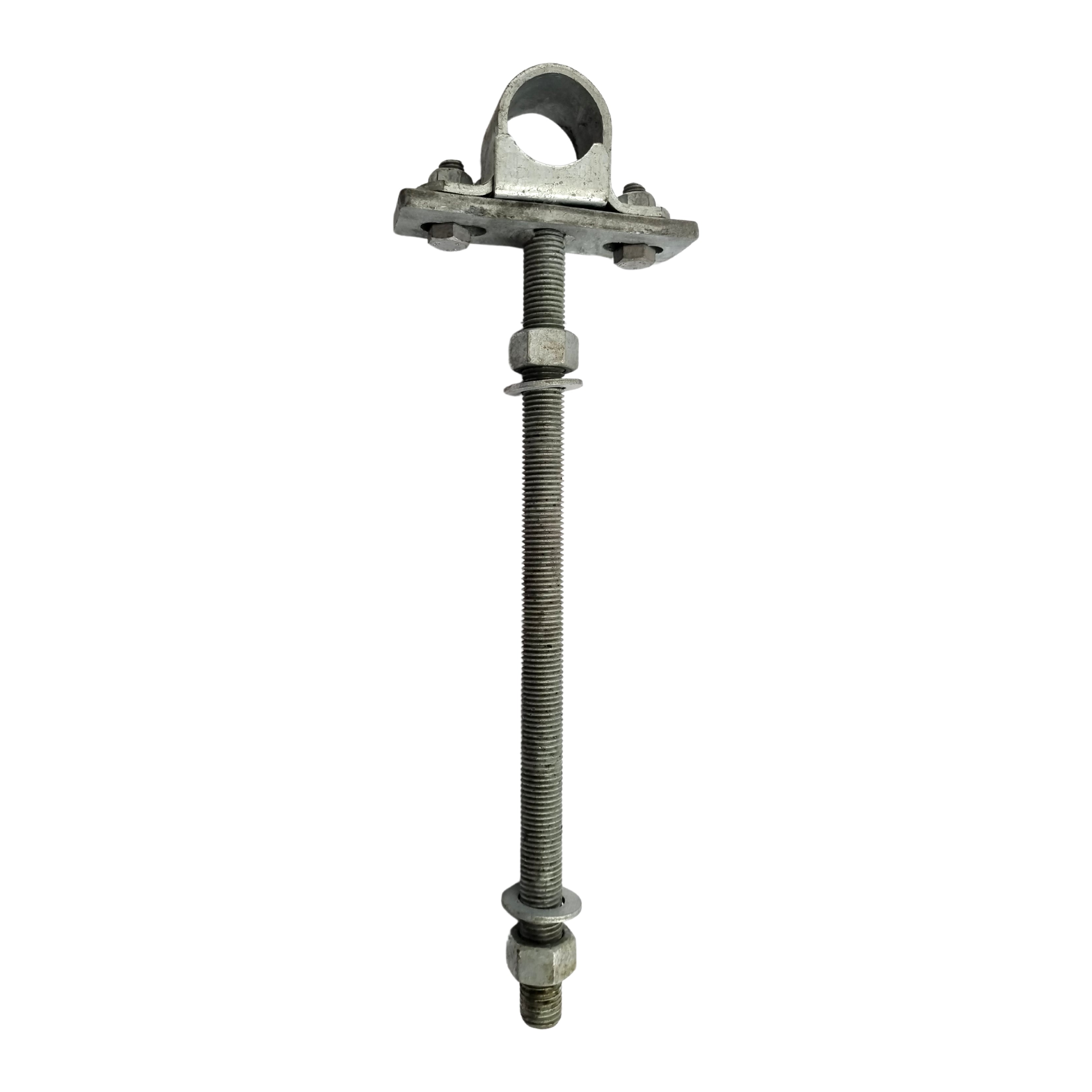 Timber Post Strap - Bolt Thru - Type B - Galvanised. Codes: KQS2S & KQS1S . Size: 32NB. Australian Made. Fence & Gate Fittings. Shop online chain.com.au. Australia wide shipping.