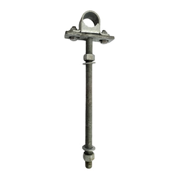 Timber Post Strap - Bolt Thru - Type B - Galvanised. Codes: KQS2S & KQS1S . Size: 32NB. Australian Made. Brand: Downee. Fence & Gate Fittings. Shop online chain.com.au. Australia wide shipping.