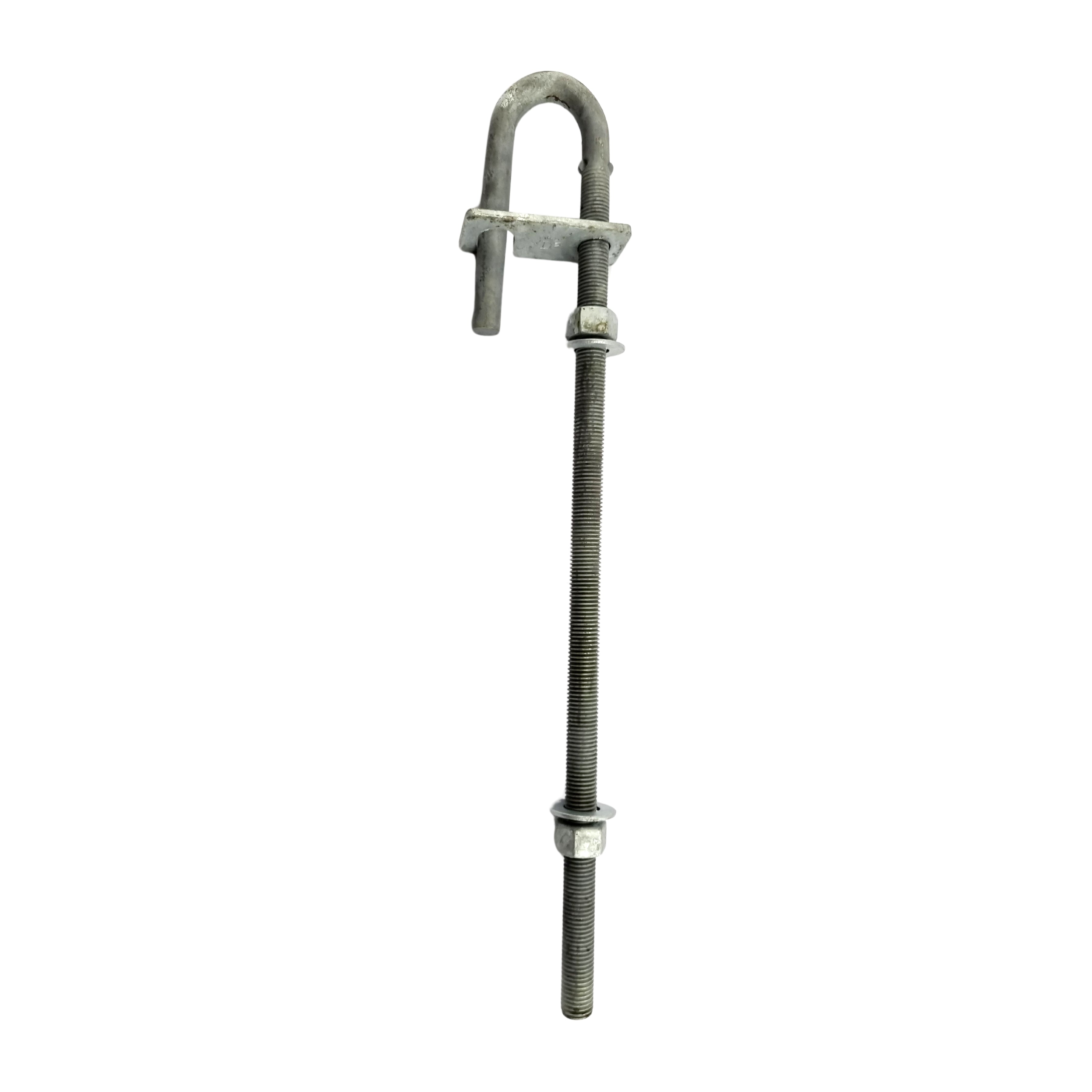 Timber Post Strap - Bolt Thru - Type C - Galvanised. Australian Made. Fence & Gate Fittings. Shop online chain.com.au. Australia wide shipping.
