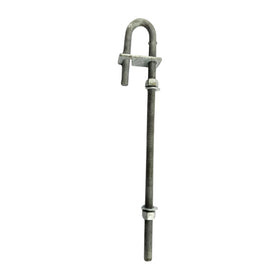 Timber Post Strap - Bolt Thru - Type C - Galvanised. Australian Made. Brand: Downee. Fence & Gate Fittings. Shop online chain.com.au. Australia wide shipping.