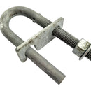 Timber Post Strap - Bolt Thru - Type C - Galvanised. Australian Made. Brand: Downee. Fence & Gate Fittings. Shop online chain.com.au. Australia wide shipping.