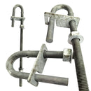 Timber Post Strap - Bolt Thru - Type C - Galvanised. Australian Made. Brand: Downee. Fence & Gate Fittings. Shop online chain.com.au. Australia wide shipping.