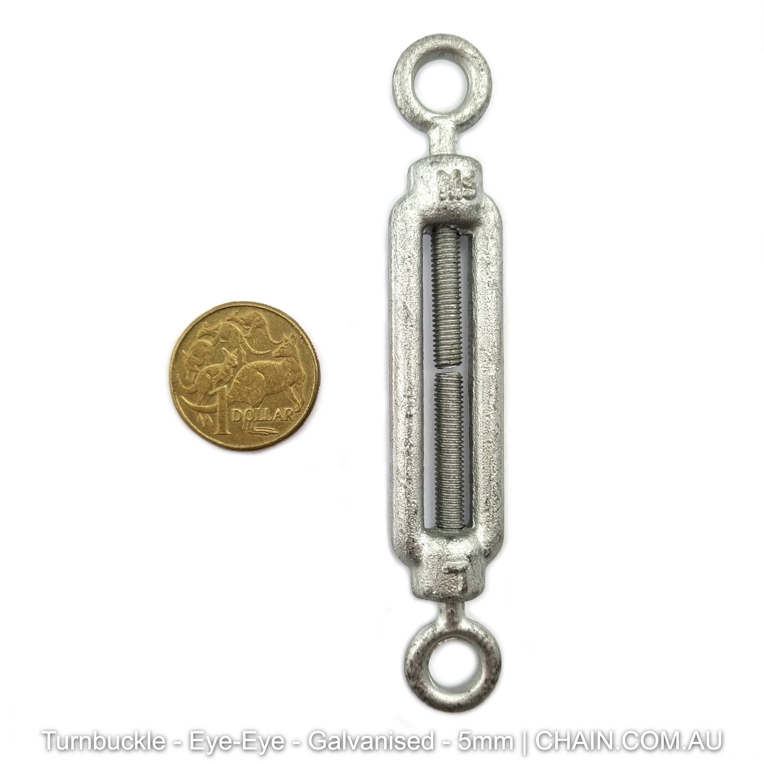 5mm Eye-Eye Turnbuckle Galvanised. Shop hardware online chain.com.au. Australia wide delivery & Melbourne click & collect.