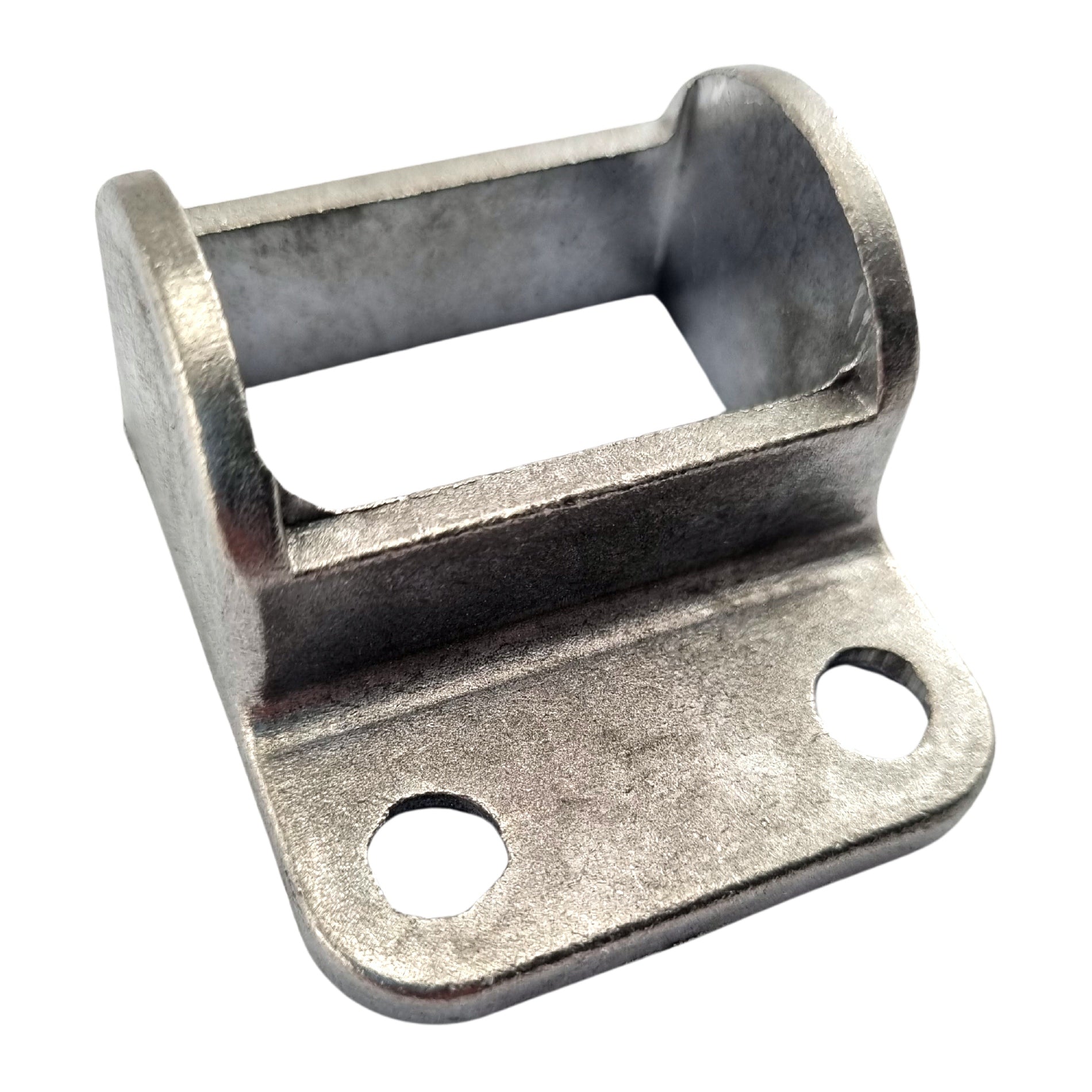 Plain Single Lug Fence Bracket with 2 Fixing Holes in Cast Iron. Product code: DB38V. Australian Made. Brand: Downee. Shop Tubular Fencing and Brackets online chain.com.au. Australia wide shipping.