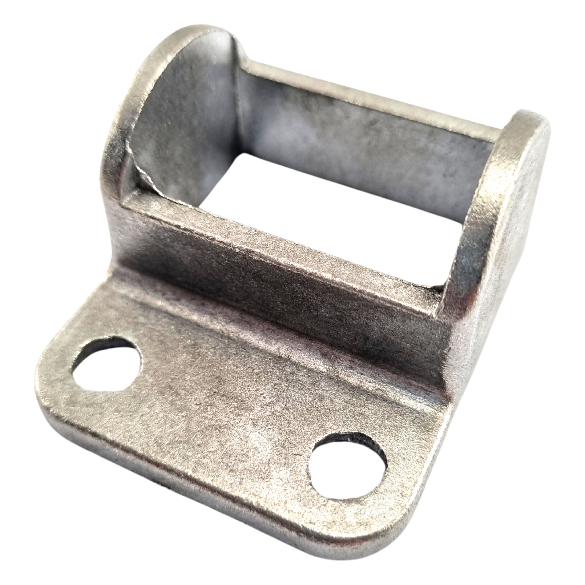 Plain Single Lug Fence Bracket with 2 Fixing Holes in Cast Iron. Product code: DB38V. Australian Made. Brand: Downee. Shop Tubular Fencing and Brackets online chain.com.au. Australia wide shipping.