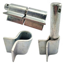 Weld On Fittings  - Zinc Plated. Assembly, Socket, Pin. Australian made. Brand: Downee. Shop fence and gate fittings online. Chain.com.au. Australia wide shipping.