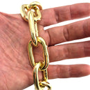 Gold Plated Welded Link Lighting Chain, size 6mm. Commercial Grade  Steel Chain. Delivery Australia wide. Shop: chain.com.au