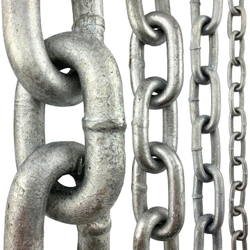 Galvanised Welded Link Chain. Sizes: 3mm to 25mm. Australia wide shipping from Melbourne