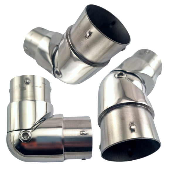 Stainless Steel Adjustable Connector - 50.8mm Rail Fitting. Australia wide shipping. Shop: chain.com.au