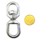 Chain Swivel made of Galvanised Steel in an Eye-Eye style, size: 6mm
