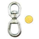 Chain Swivel made of Galvanised Steel in an Eye-Eye style, size: 8mm