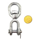 Chain Swivel made of Galvanised Steel in an Eye-Jaw style, size: 8mm
