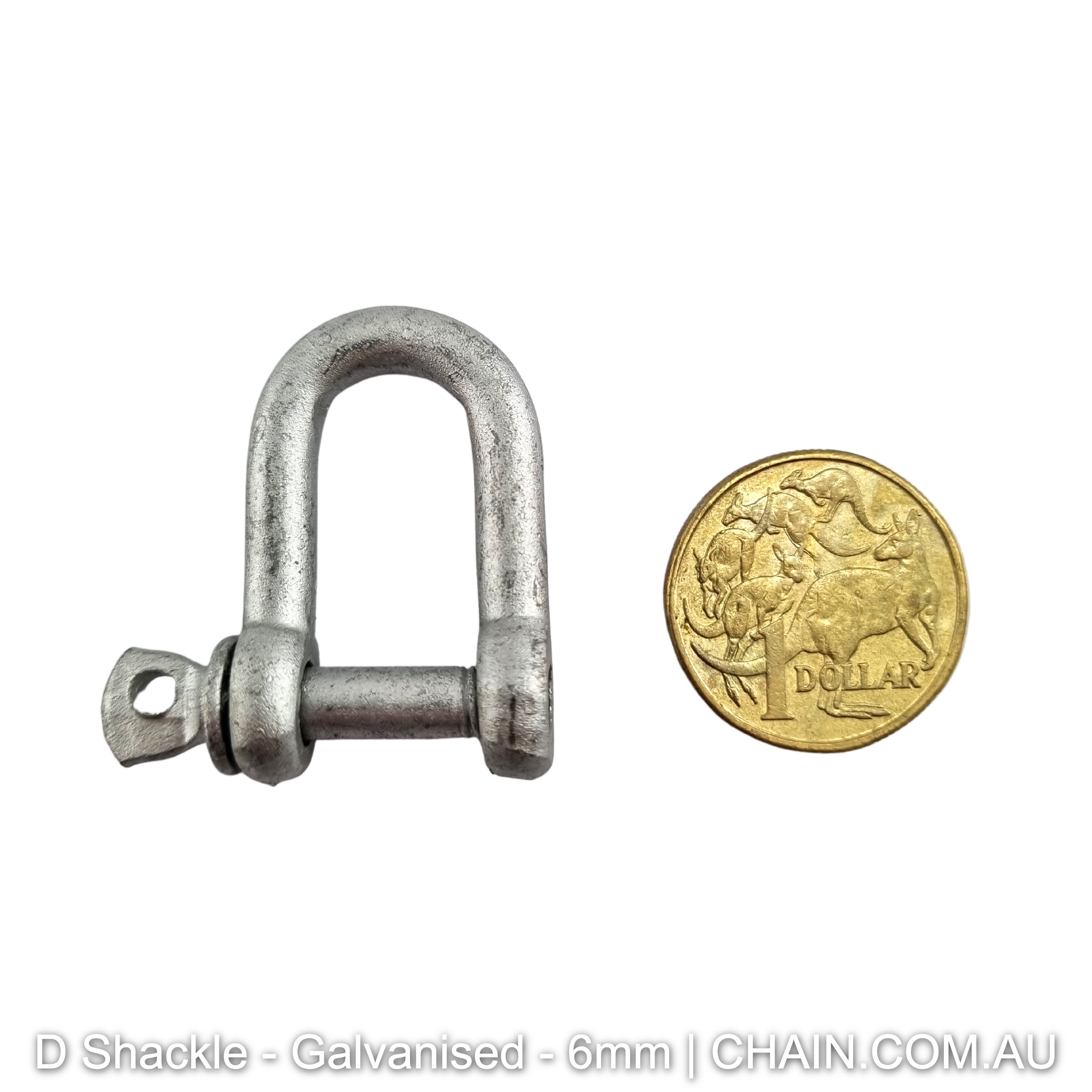 6mm Galvanised D Shackle. Shop D-Shackles and Hardware online at factory direct prices. Shipping Australia wide or Melbourne pick-up