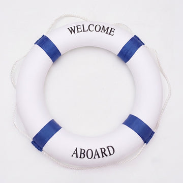 Buy white-blue Decorative Life Buoy
