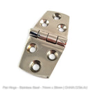 Stainless Steel Flat Hinge. Size: 74mm x 38mm. Shop online chain.com.au. Shipping Australia wide.