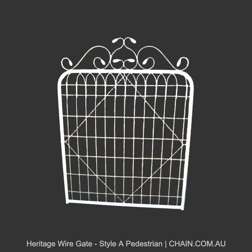 Heritage Wire Gate - Style A Pedestrian. Australian made.