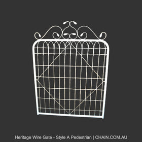 Heritage Wire Gate - Style A Pedestrian. Australian made.