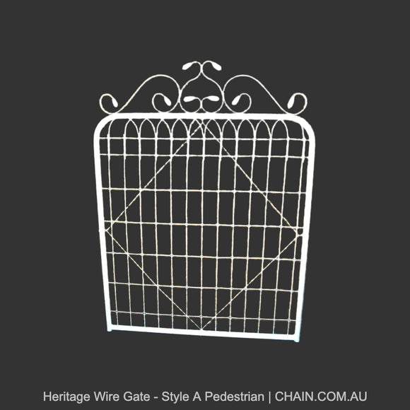 Heritage Wire Gate - Style A Pedestrian. Australian made.