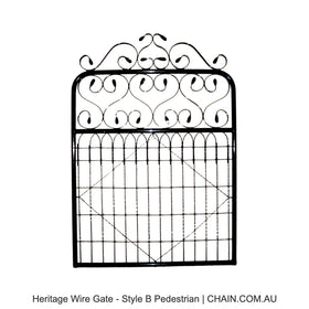 Heritage Wire Gate - Style B Pedestrian. Australian made.