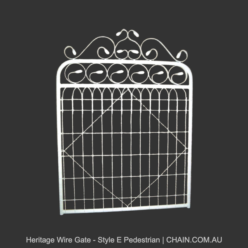 Heritage Wire Gate - Style E Pedestrian. Australian made.