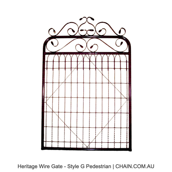Heritage Wire Gate - Style G Pedestrian. Australian made.