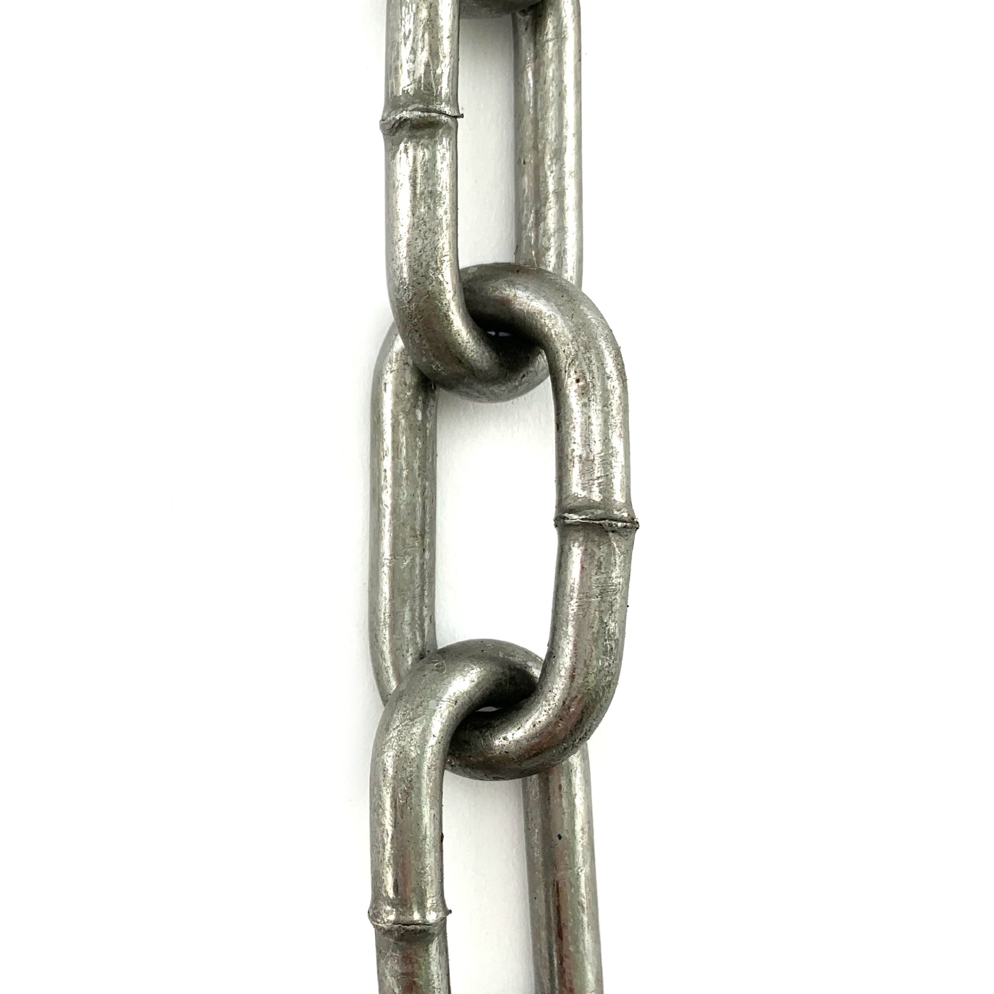 Long link plain steel (raw) chain. Various sizes. By the metre or bulk buy 25kg bucket. Australia wide shipping & Melbourne click & collect.