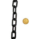 Black plastic chain size 6mm, order chain by the metre. Melbourne, Australia.
