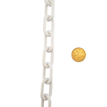 Plastic Chain - White - 6mm x 40m. Melbourne Australia.