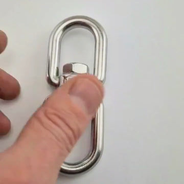 Chain Swivels in Stainless Steel - Eye-Eye style. Size: 10mm. Australia wide shipping + Melbourne pick-up.