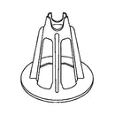 Slab on Ground Plastic Bar Chairs - 50mm x 65mm x Qty 100