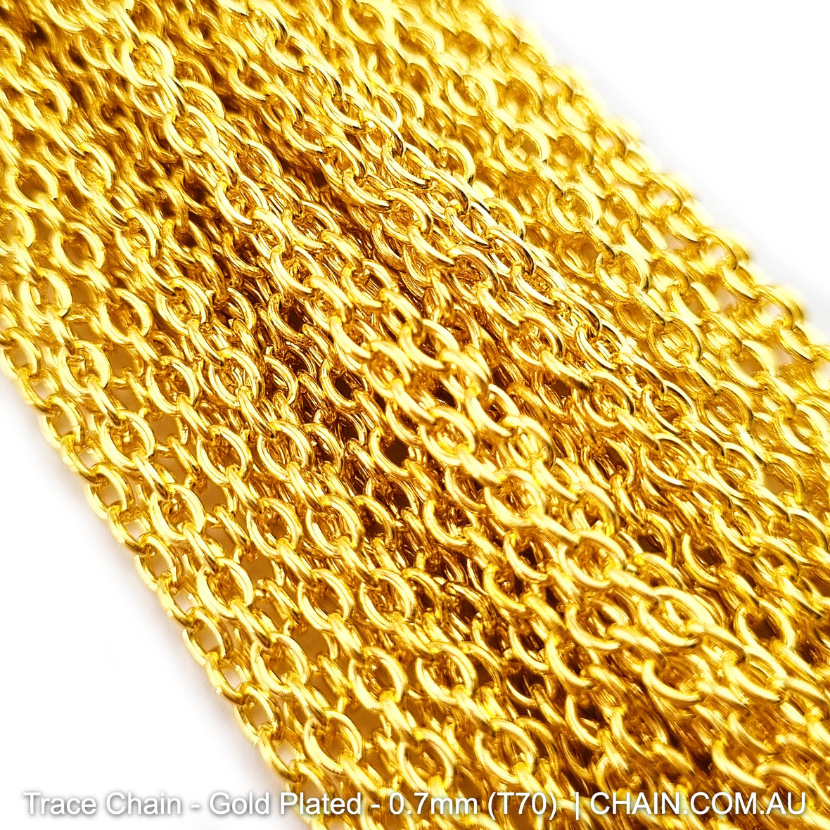 Trace Chain Gold Plated Jewellery Chain. Australia Wide Delivery