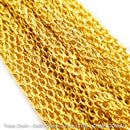 Trace Chain in a Gold Plated Finish. Size: 0.7mm, T70. Jewellery Chain, Australia wide shipping. Shop chain.com.au