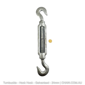 Turnbuckles - Galvanised - Hook-Hook - Size: 24mm. Australia wide shipping