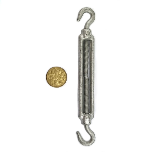 Turnbuckles - Galvanised - Hook-Hook - Size: 6mm. Australia