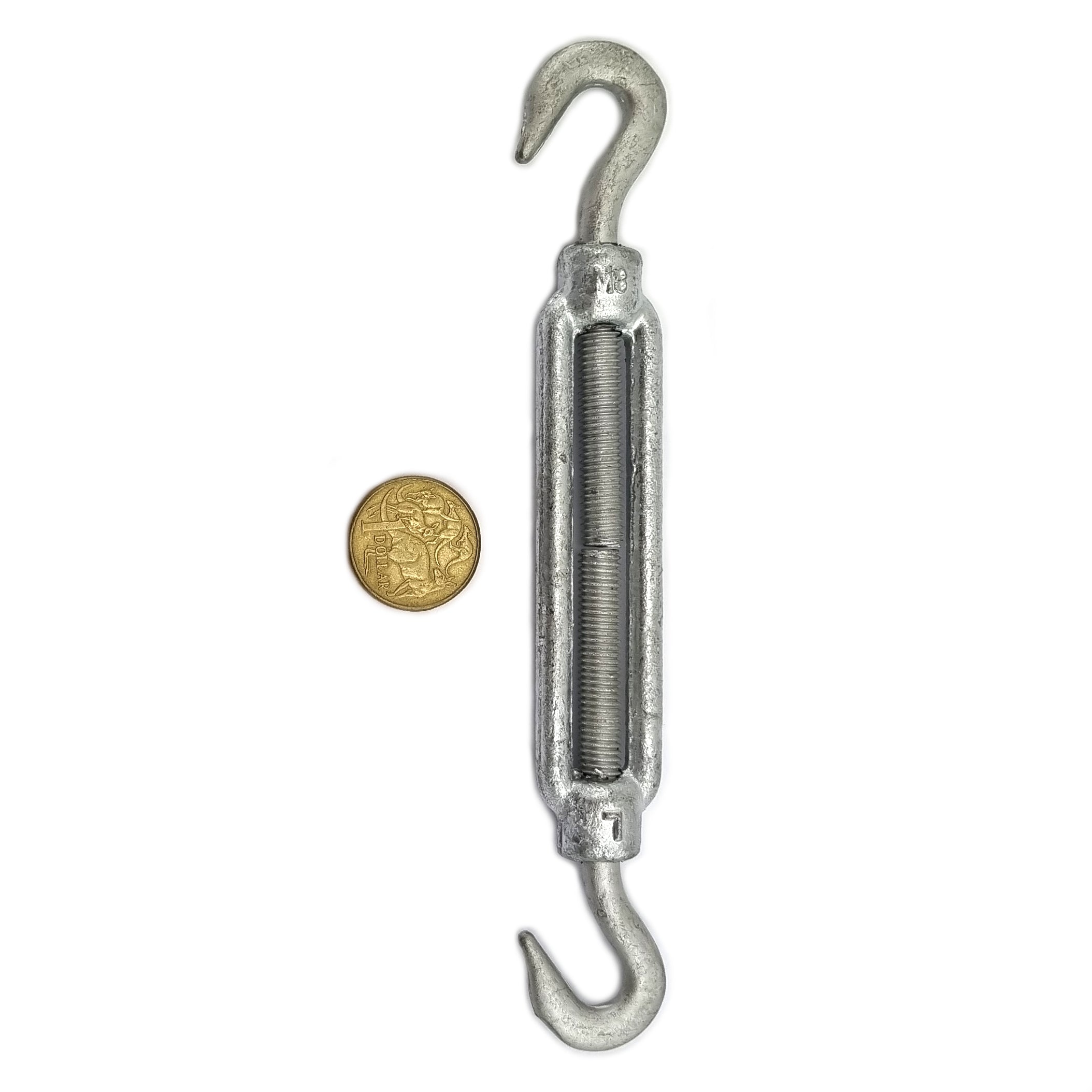 Turnbuckles - Galvanised - Hook-Hook - Size: 8mm. Australia