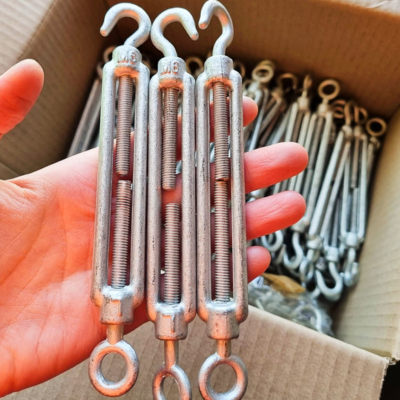 Turnbuckles - Galvanised - Hook-Eye - 6mm. Australia