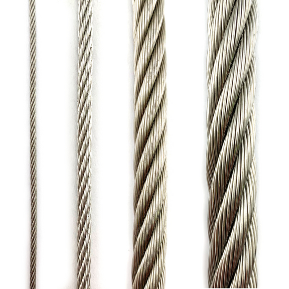 Stainless Steel Wire Rope (wire cord or wire cable). Sizes: 1.5mm up to 12mm. Australia wide shipping. Chain.com.au