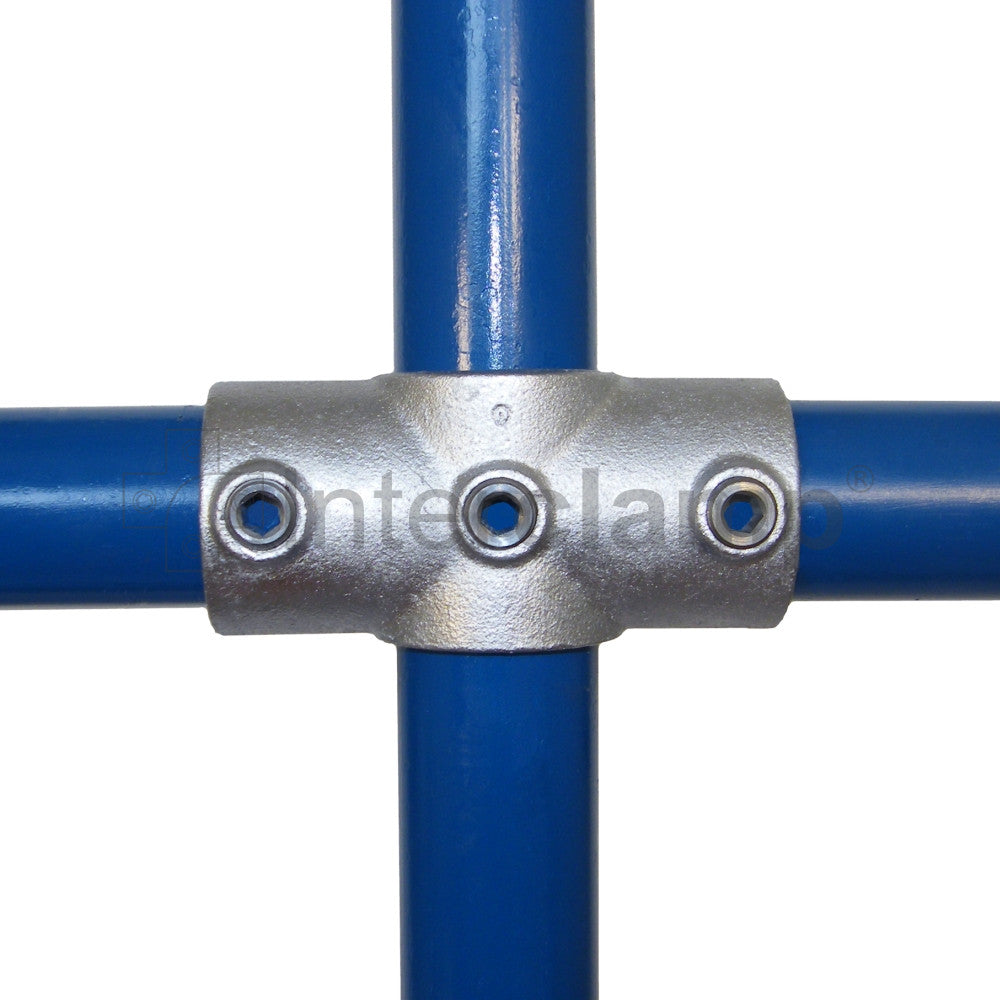 Two Socket Cross for Galvanised Pipe by Interclamp Code 119. Shop rail and pipe fittings online chain.com.au