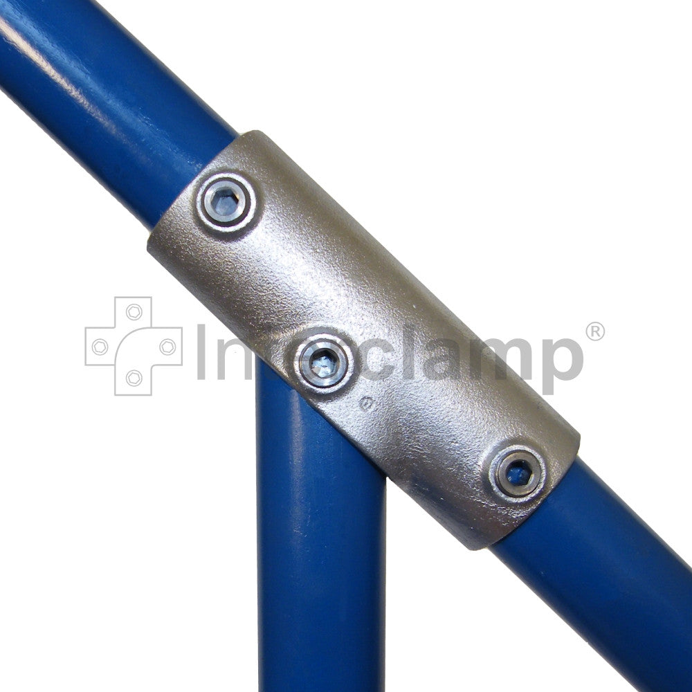 Adjustable Long T for Galvanised Pipe 30 to 45 degrees. Interclamp Code 127. Shop online chain.com.au. Australia wide shipping.