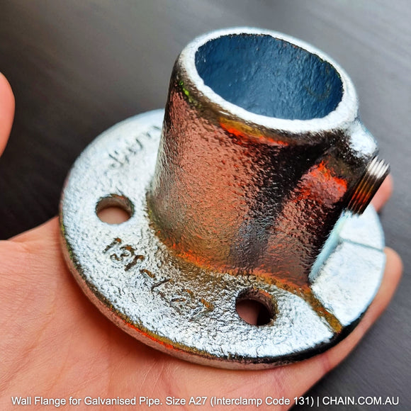 Wall Flange for Galvanised Pipe. Size A27. Shop Interclamp Rail & Pipe Fittings online at chain.com.au. Australia wide shipping.