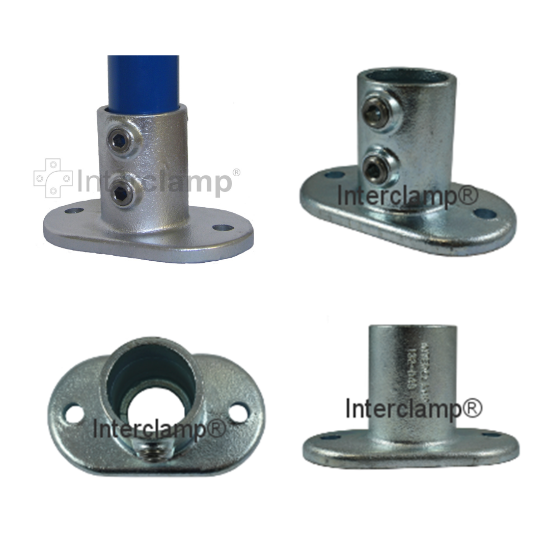 Floor Flange (Railing Base Flange) for Galvanised Pipe. By Interclamp, code 132. Shop online chain.com.au