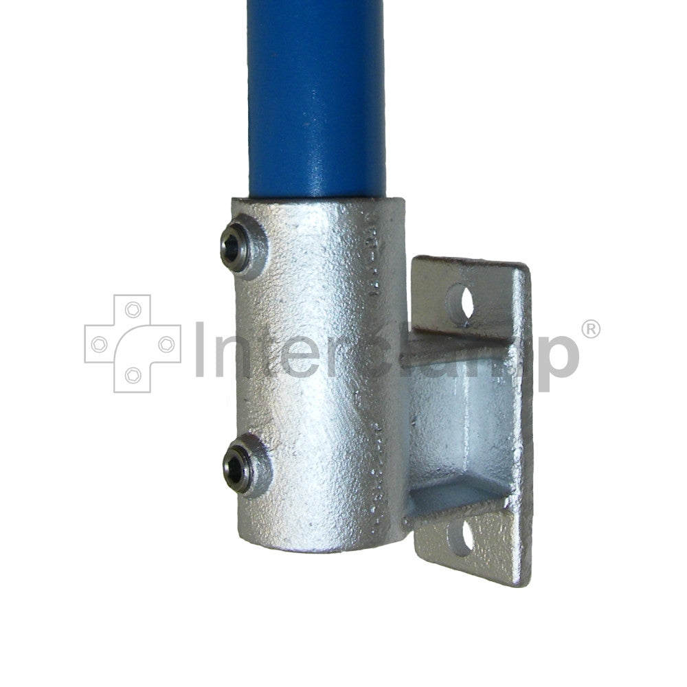 Upright Side Support - Vertical Base - for 48mm Galvanised Pipe by Interclamp. Shop chain.com.au