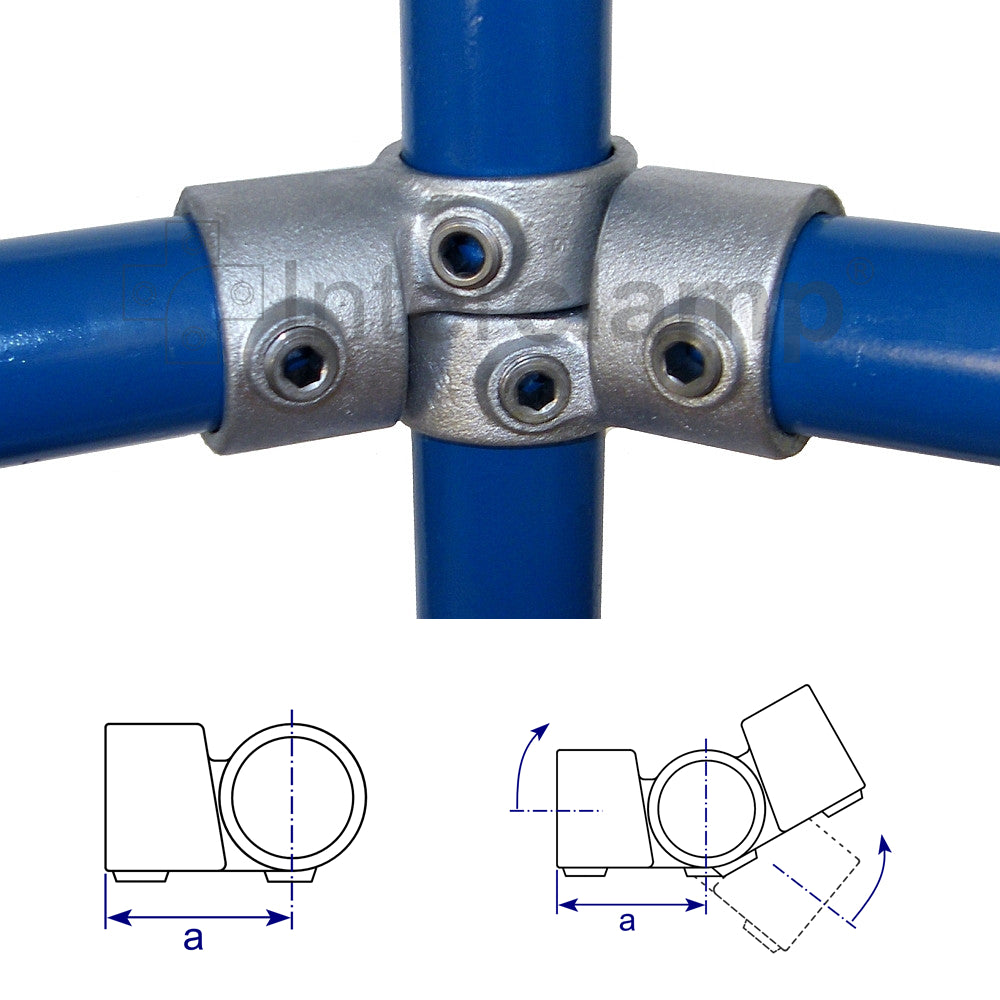 Short Swivel T for Galvanised Pipe. By Interclamp. Shop chain.com.au. Australia wide shipping and Melbourne click & collect