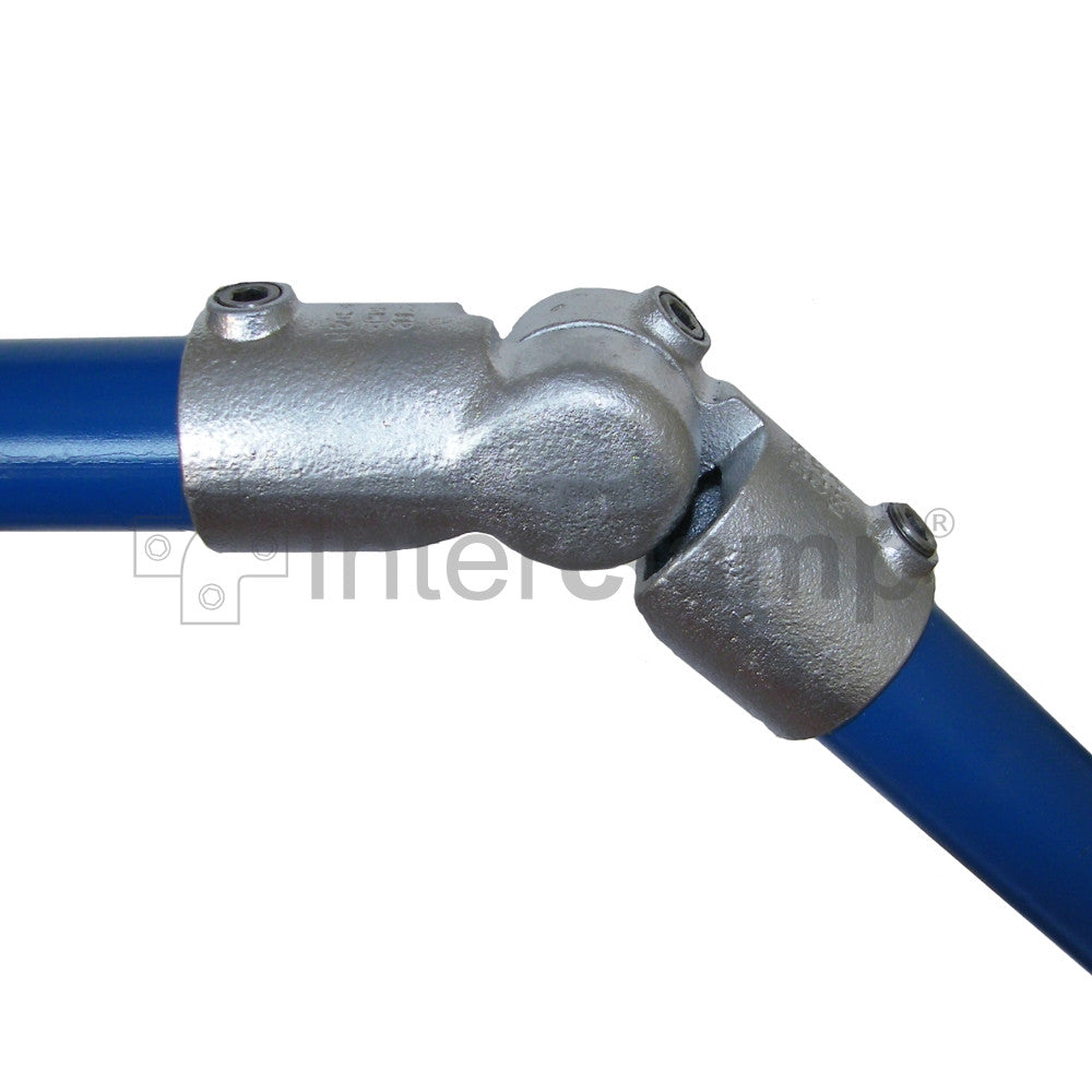 Adjustable Knuckle (0-120 Degrees) for 42mm Galvanised Pipe, by Interclamp. Shop chain.com.au