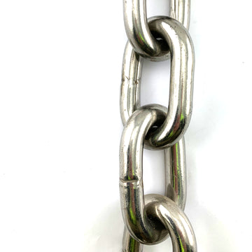 16mm stainless steel welded link chain in a 25kg bucket, with 5 metres of chain. Melbourne, Australia