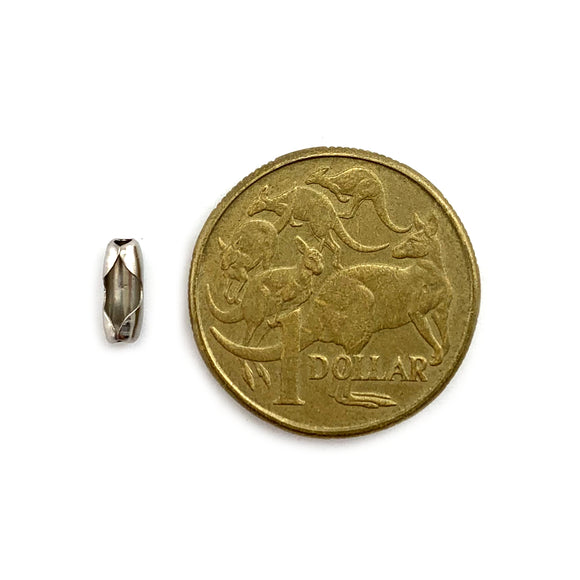 2.3mm Ball Chain Joiner (or Ball Chain Connector) in Stainless Steel x Qty 100